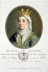 Porträt von Jeanne de Navarre (1271-1304), 1788
